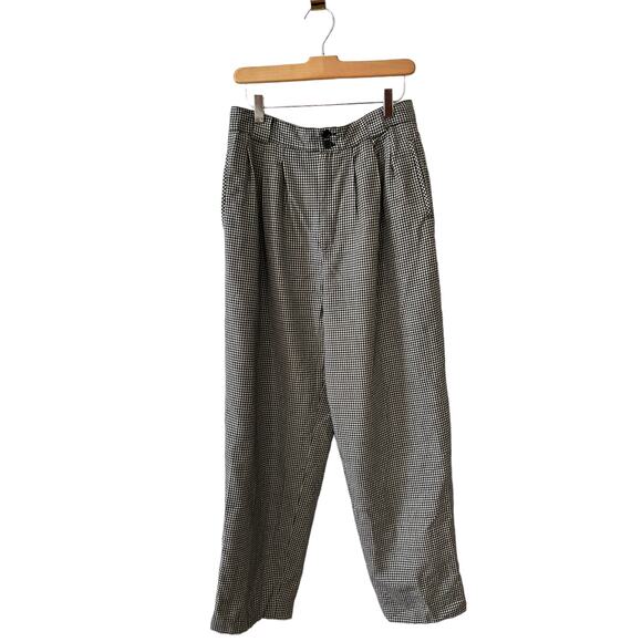 Vintage Giorgio Sant Angelo high waisted houndstooth pleated trousers - Picture 1 of 8